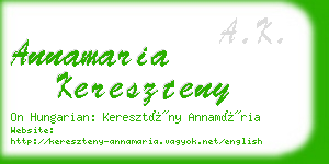 annamaria kereszteny business card